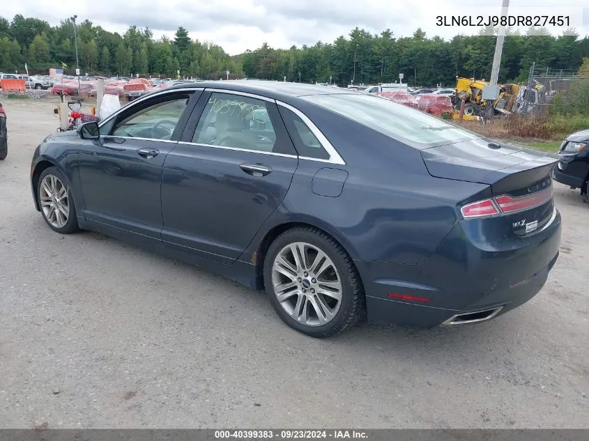 3LN6L2J98DR827451 2013 Lincoln Mkz