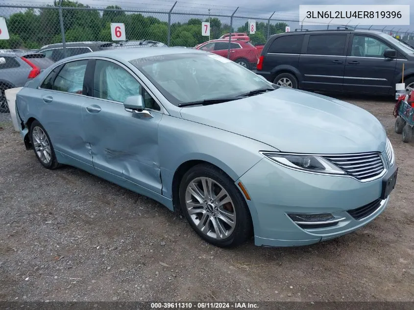 2014 Lincoln Mkz Hybrid VIN: 3LN6L2LU4ER819396 Lot: 39611310