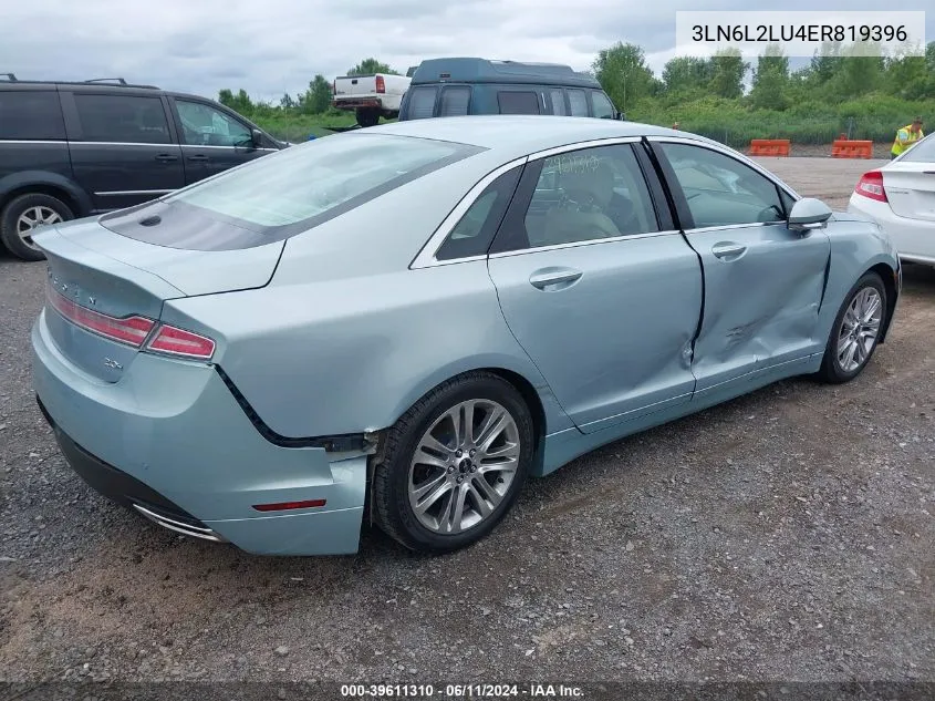 2014 Lincoln Mkz Hybrid VIN: 3LN6L2LU4ER819396 Lot: 39611310