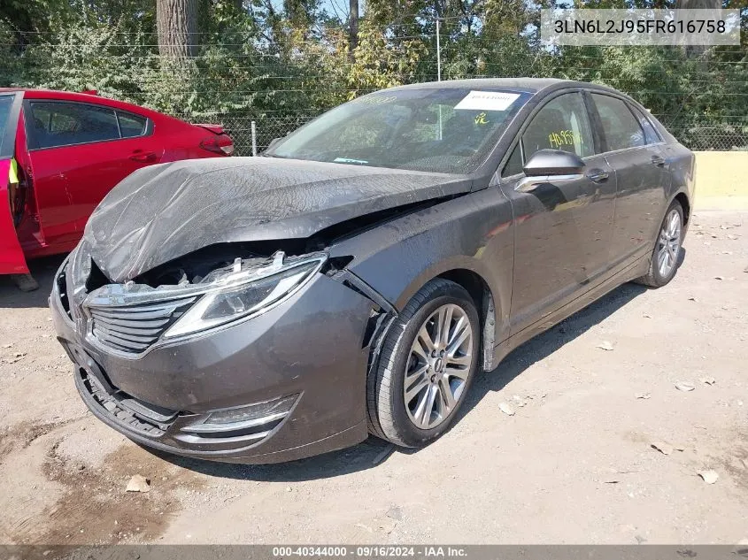 2015 Lincoln Mkz VIN: 3LN6L2J95FR616758 Lot: 40344000