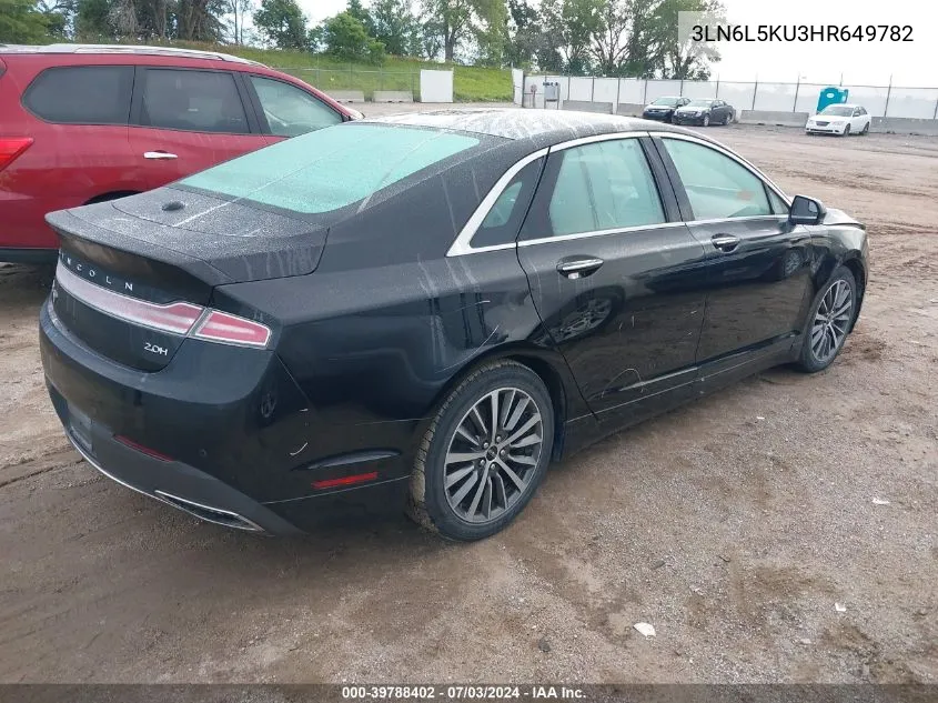 3LN6L5KU3HR649782 2017 Lincoln Mkz Hybrid Premiere