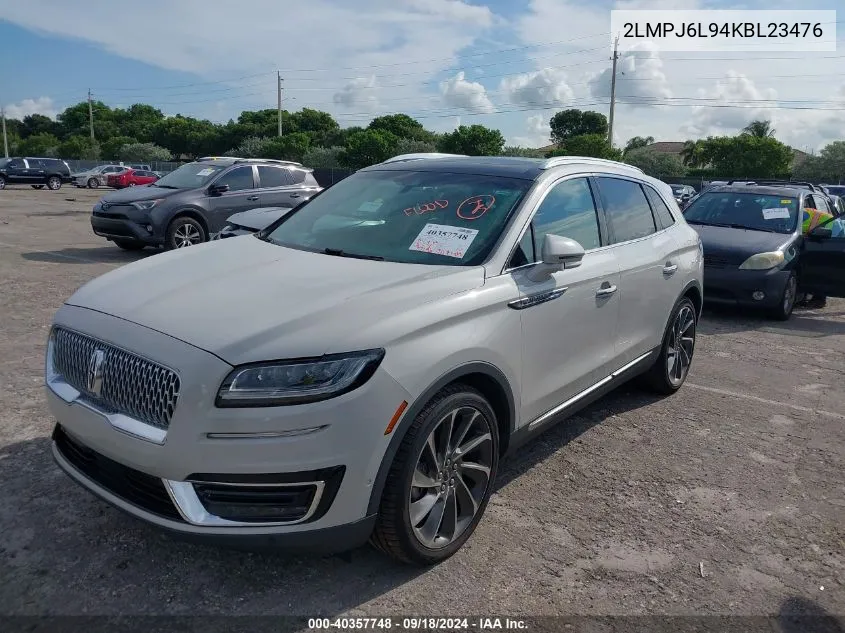 2019 Lincoln Nautilus Reserve VIN: 2LMPJ6L94KBL23476 Lot: 40357748