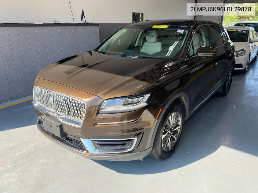 2020 Lincoln Nautilus Reserve VIN: 2LMPJ6K96LBL29878 Lot: 40397463