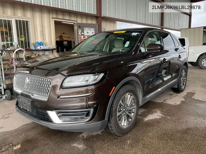 2020 Lincoln Nautilus Reserve VIN: 2LMPJ6K96LBL29878 Lot: 40397463