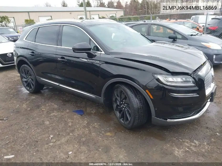 2LMPJ6K94MBL16869 2021 Lincoln Nautilus Reserve