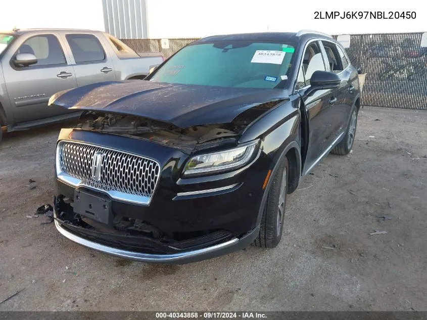 2022 Lincoln Nautilus Reserve VIN: 2LMPJ6K97NBL20450 Lot: 40343858