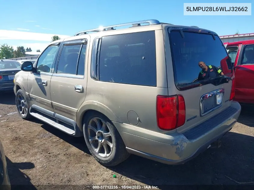 1998 Lincoln Navigator VIN: 5LMPU28L6WLJ32662 Lot: 37712235