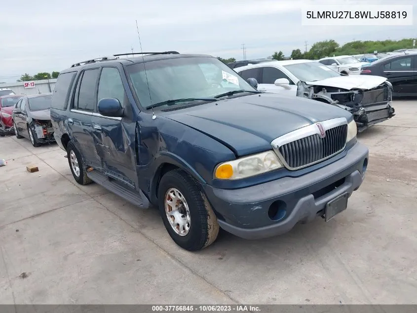 1998 Lincoln Navigator VIN: 5LMRU27L8WLJ58819 Lot: 37756845