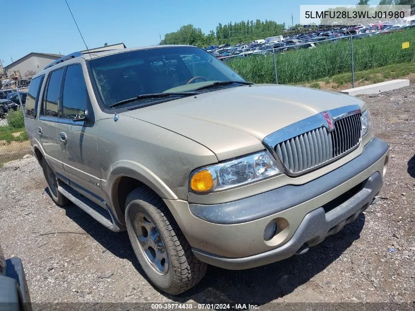 1998 Lincoln Navigator VIN: 5LMFU28L3WLJ01980 Lot: 39774438