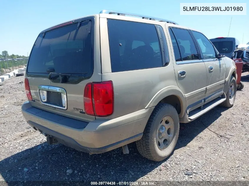 1998 Lincoln Navigator VIN: 5LMFU28L3WLJ01980 Lot: 39774438