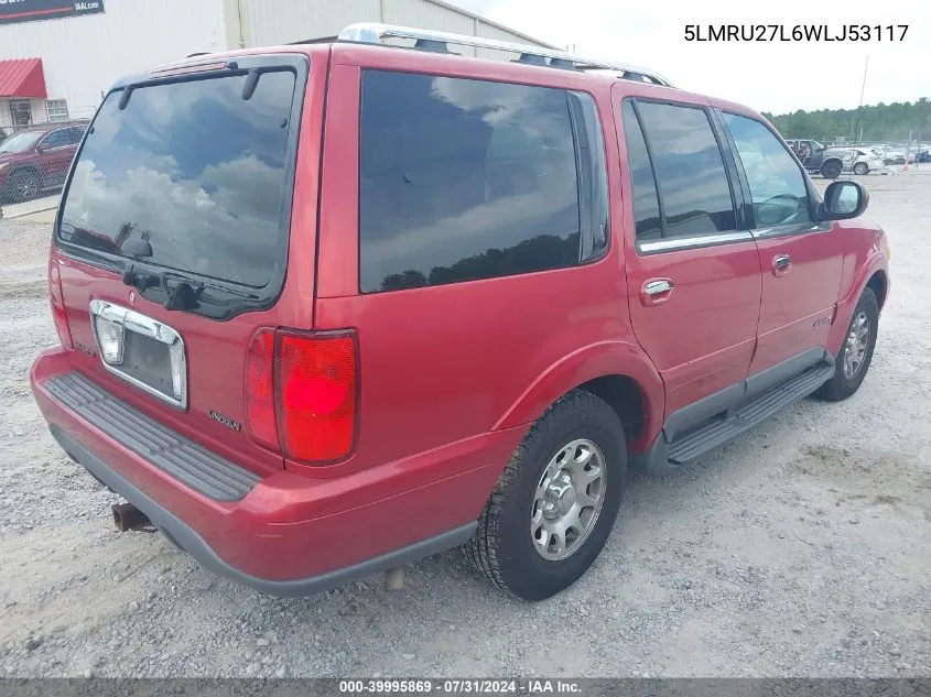 1998 Lincoln Navigator VIN: 5LMRU27L6WLJ53117 Lot: 39995869