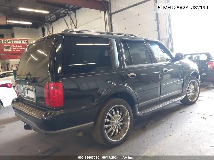 2000 Lincoln Navigator VIN: 5LMFU28A2YLJ32199 Lot: 39667090