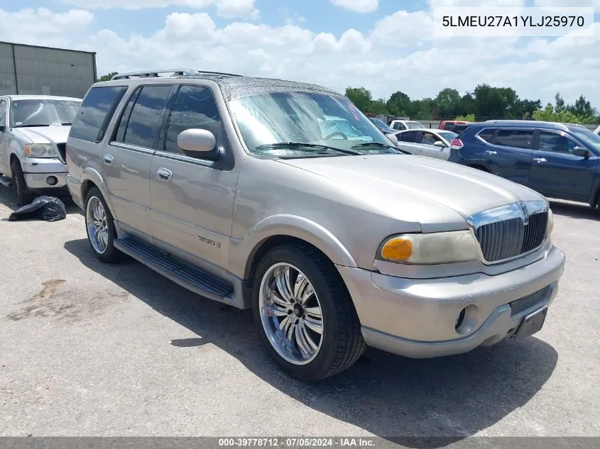 2000 Lincoln Navigator VIN: 5LMEU27A1YLJ25970 Lot: 39778712