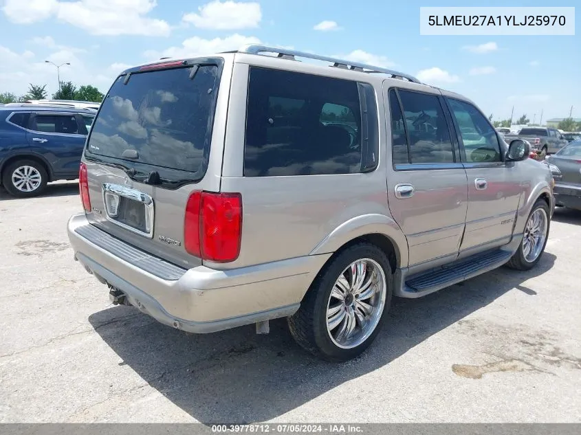 2000 Lincoln Navigator VIN: 5LMEU27A1YLJ25970 Lot: 39778712