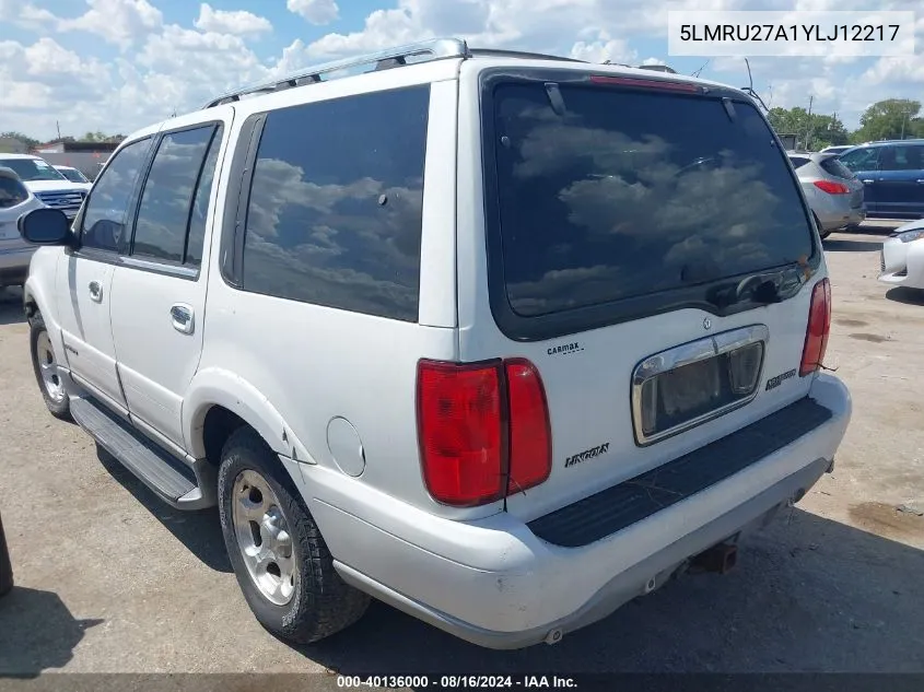 5LMRU27A1YLJ12217 2000 Lincoln Navigator