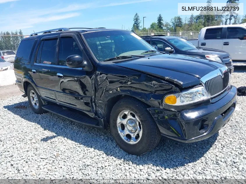 2001 Lincoln Navigator VIN: 5LMFU28R81LJ22739 Lot: 39690156