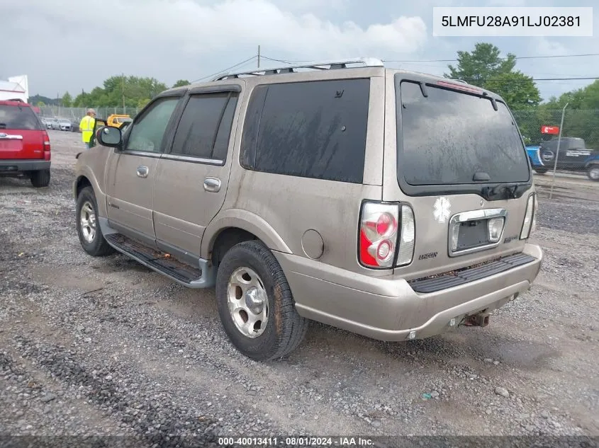 5LMFU28A91LJ02381 2001 Lincoln Navigator