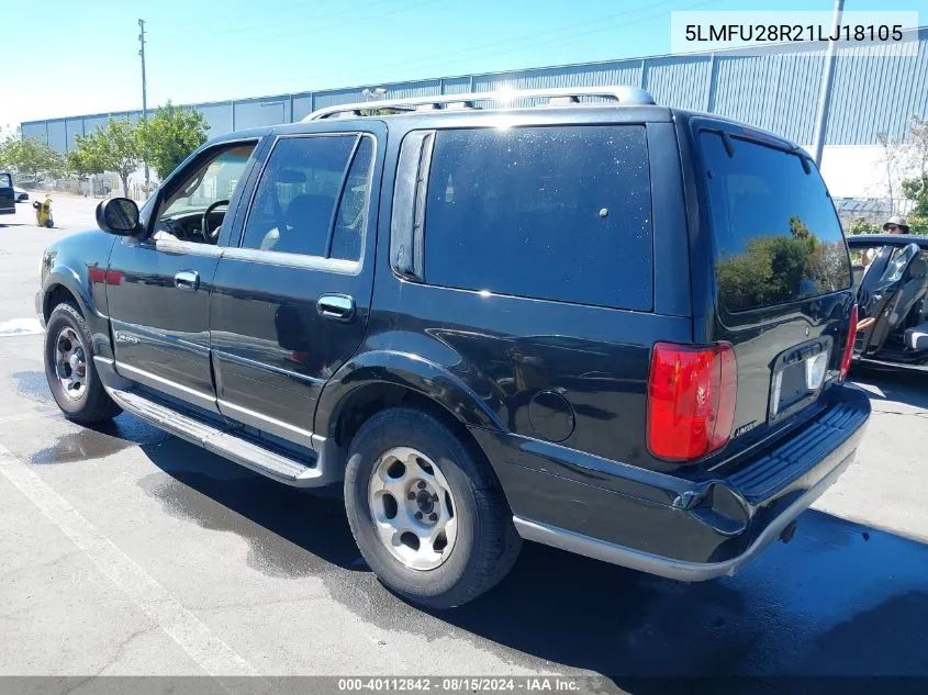 5LMFU28R21LJ18105 2001 Lincoln Navigator