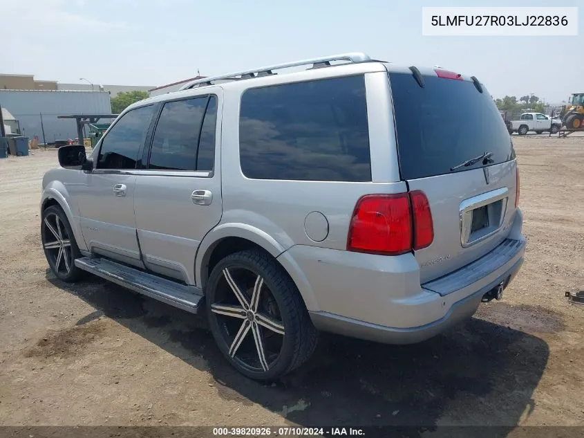 5LMFU27R03LJ22836 2003 Lincoln Navigator