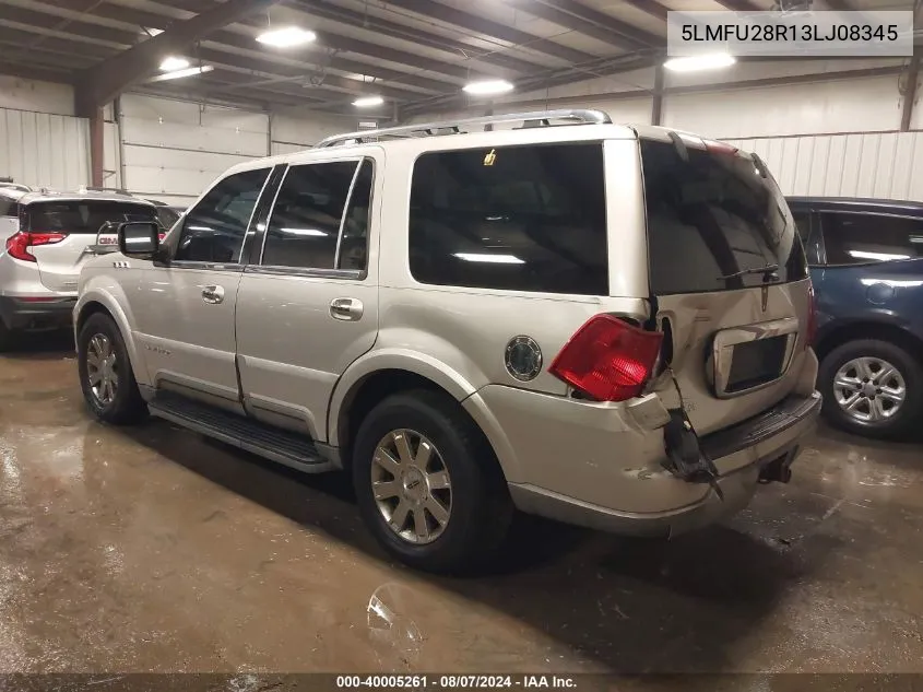 2003 Lincoln Navigator VIN: 5LMFU28R13LJ08345 Lot: 40005261