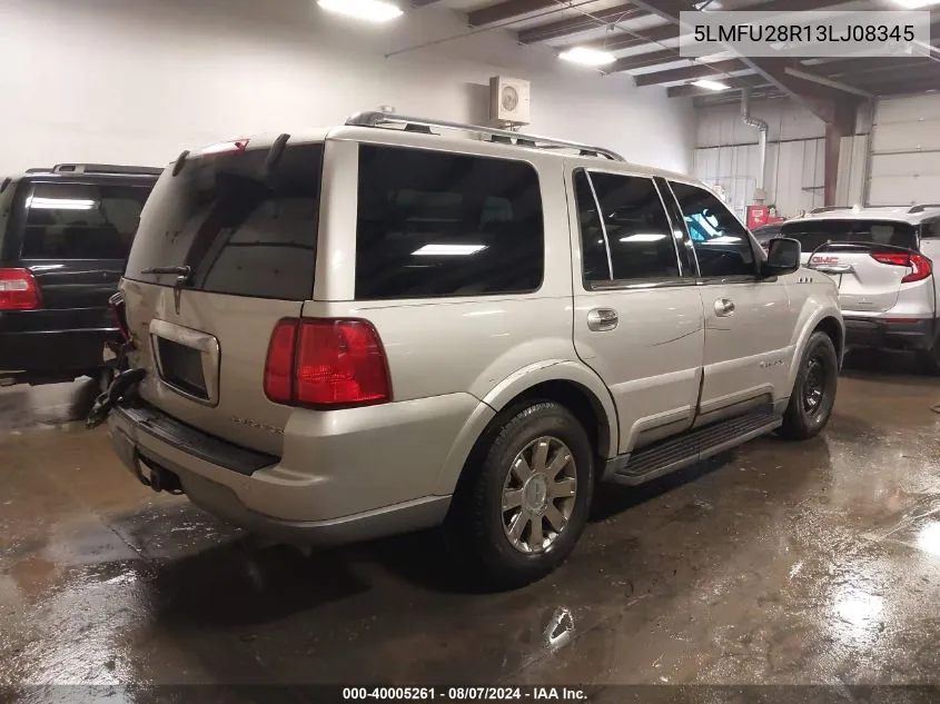 2003 Lincoln Navigator VIN: 5LMFU28R13LJ08345 Lot: 40005261