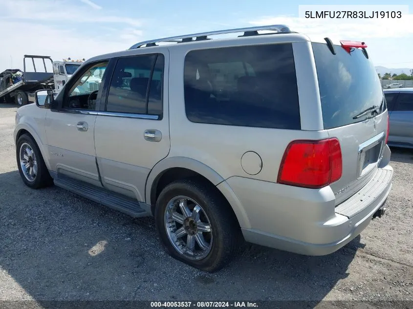 5LMFU27R83LJ19103 2003 Lincoln Navigator