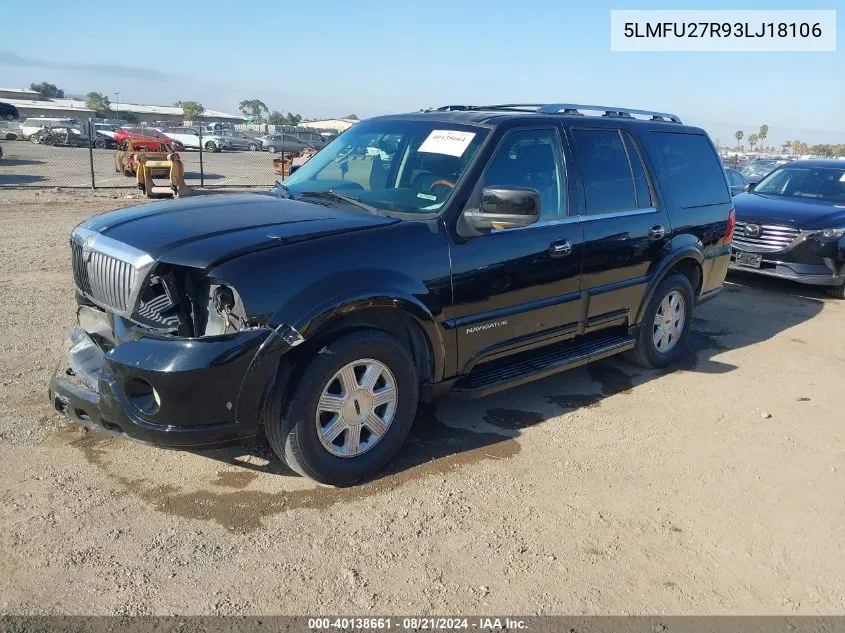 5LMFU27R93LJ18106 2003 Lincoln Navigator