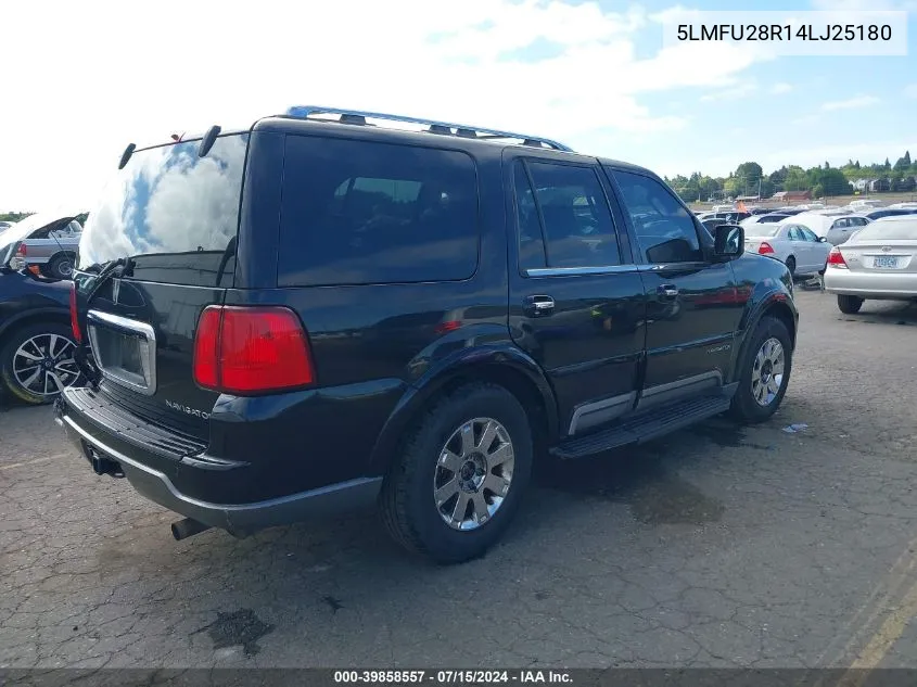 2004 Lincoln Navigator VIN: 5LMFU28R14LJ25180 Lot: 39858557