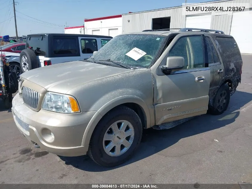 2004 Lincoln Navigator VIN: 5LMFU28RX4LJ28367 Lot: 39884613