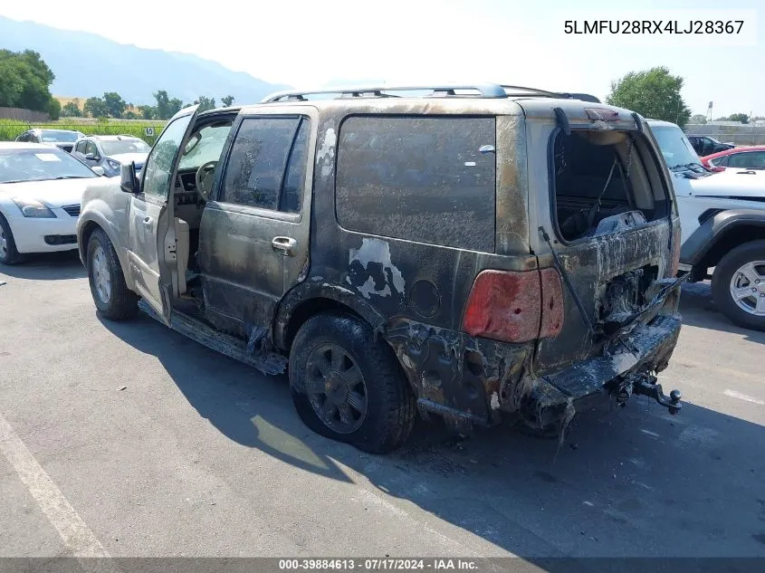 2004 Lincoln Navigator VIN: 5LMFU28RX4LJ28367 Lot: 39884613