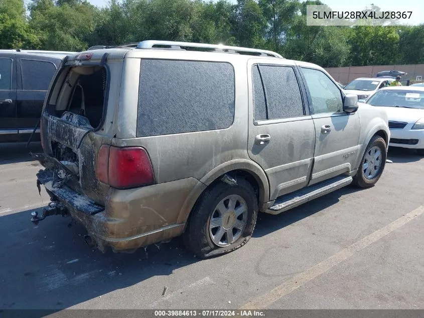 2004 Lincoln Navigator VIN: 5LMFU28RX4LJ28367 Lot: 39884613