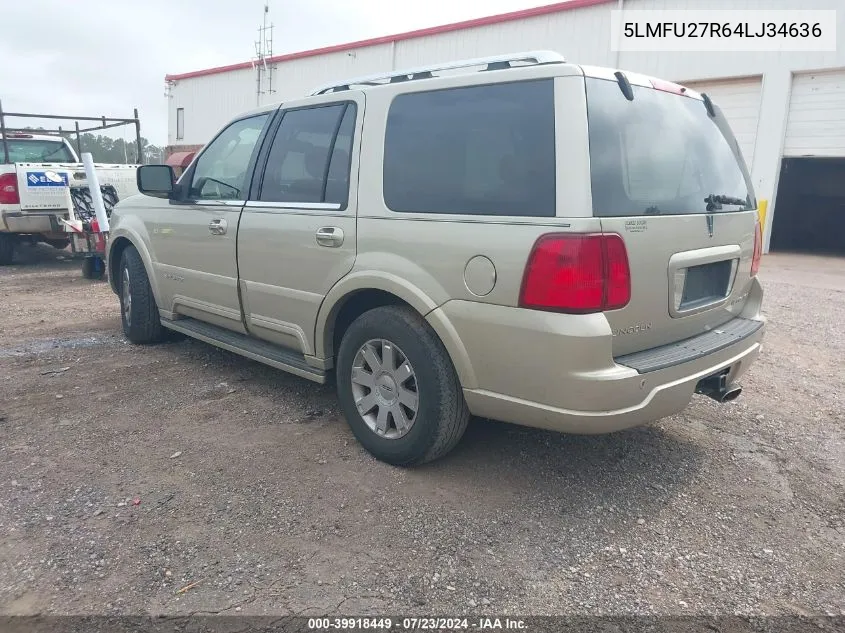 2004 Lincoln Navigator VIN: 5LMFU27R64LJ34636 Lot: 39918449