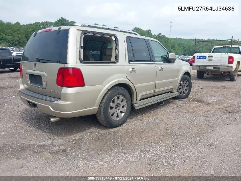 2004 Lincoln Navigator VIN: 5LMFU27R64LJ34636 Lot: 39918449