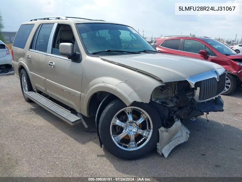 2004 Lincoln Navigator VIN: 5LMFU28R24LJ31067 Lot: 39935181