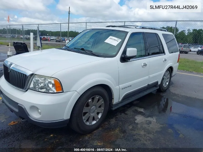 2004 Lincoln Navigator VIN: 5LMFU27R44LJ42069 Lot: 40018016