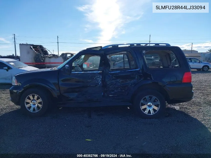 2004 Lincoln Navigator VIN: 5LMFU28R44LJ33094 Lot: 40382766