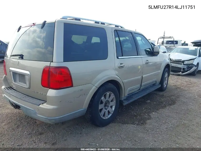 2004 Lincoln Navigator VIN: 5LMFU27R14LJ11751 Lot: 44039423