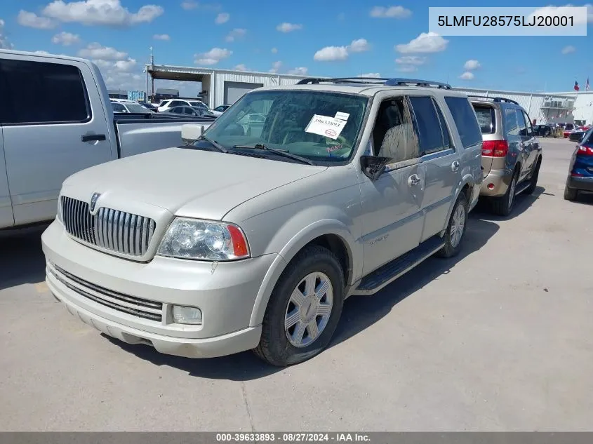 2005 Lincoln Navigator VIN: 5LMFU28575LJ20001 Lot: 39633893