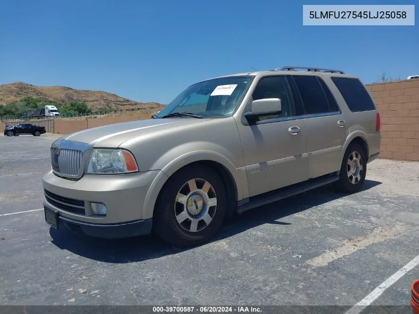 2005 Lincoln Navigator VIN: 5LMFU27545LJ25058 Lot: 39700587