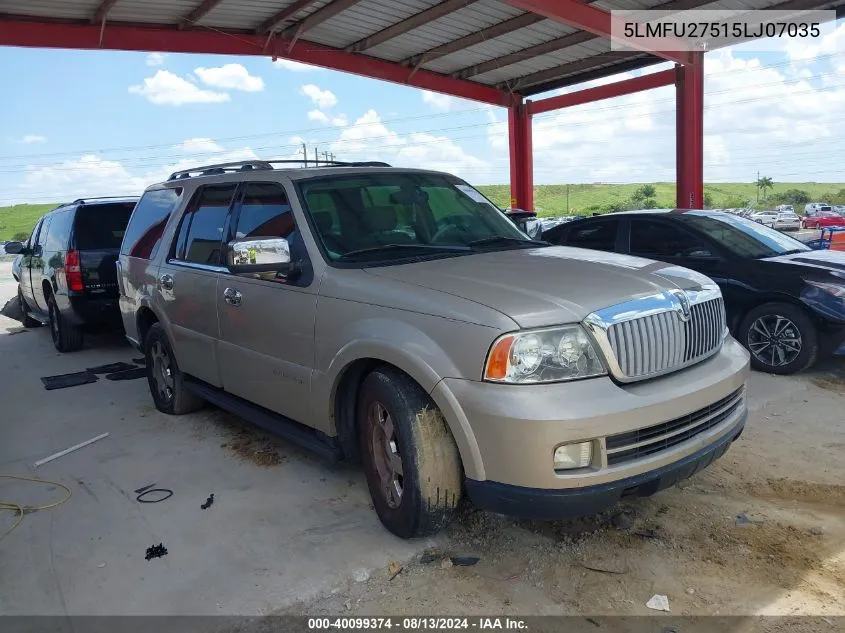 2005 Lincoln Navigator VIN: 5LMFU27515LJ07035 Lot: 40099374