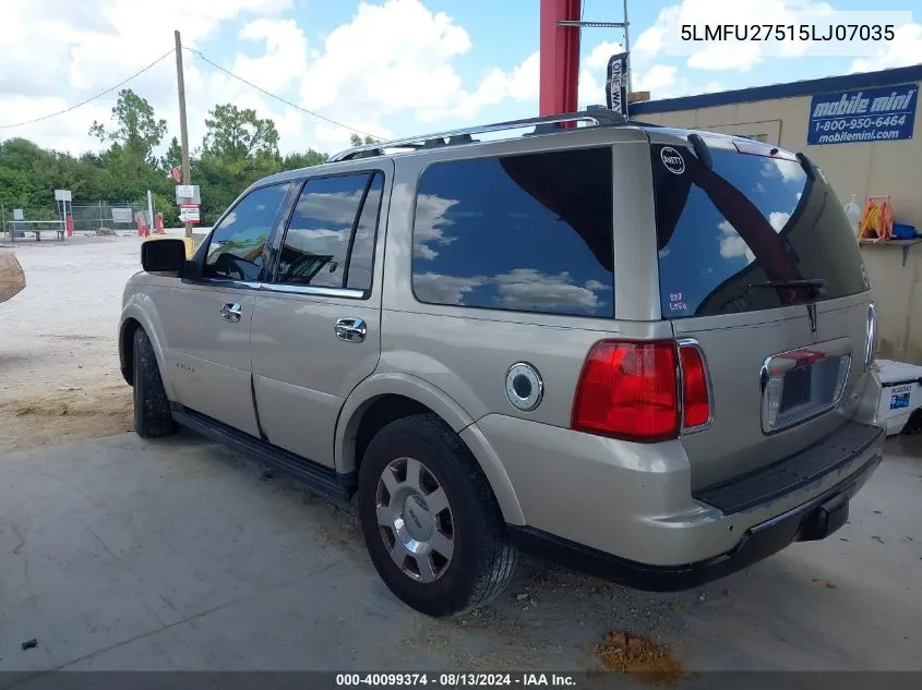 2005 Lincoln Navigator VIN: 5LMFU27515LJ07035 Lot: 40099374