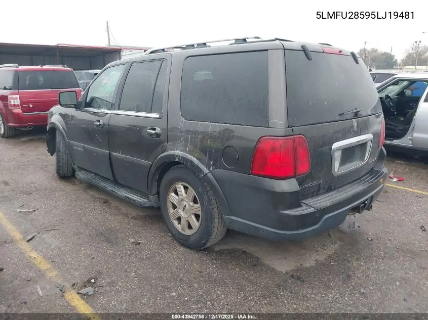 5LMFU28595LJ19481 2005 Lincoln Navigator