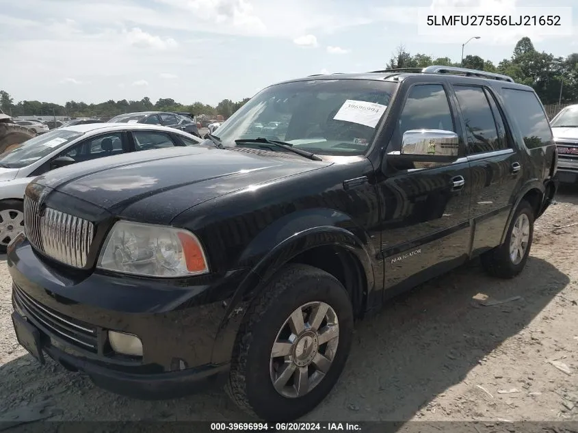 2006 Lincoln Navigator VIN: 5LMFU27556LJ21652 Lot: 39696994