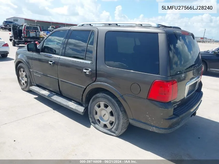 2006 Lincoln Navigator Luxury/Ultimate VIN: 5LMFU27566LJ28240 Lot: 39716809