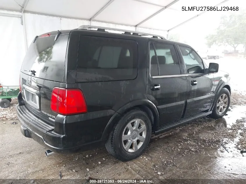 2006 Lincoln Navigator Luxury/Ultimate VIN: 5LMFU27586LJ29468 Lot: 39721353