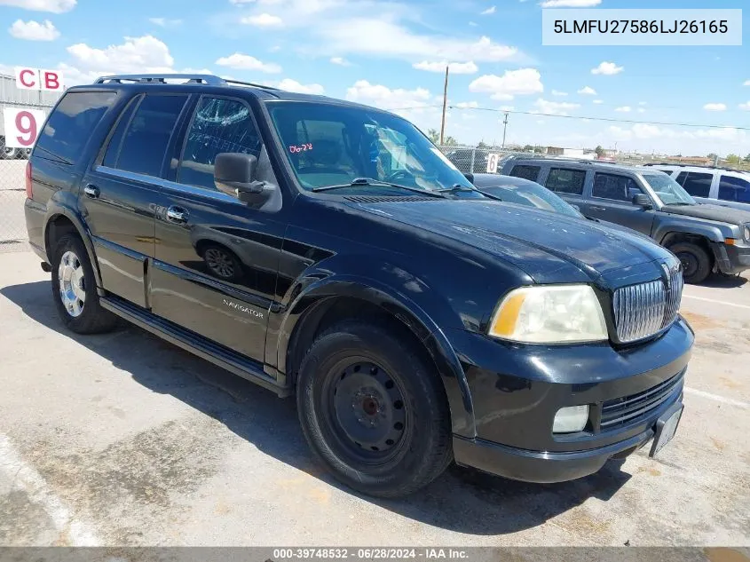 2006 Lincoln Navigator Luxury/Ultimate VIN: 5LMFU27586LJ26165 Lot: 39748532