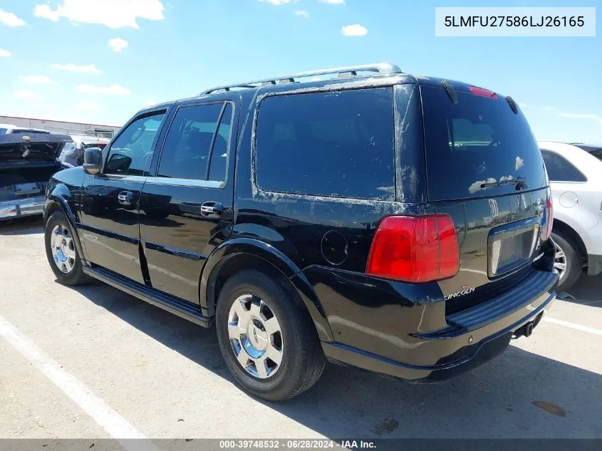 2006 Lincoln Navigator Luxury/Ultimate VIN: 5LMFU27586LJ26165 Lot: 39748532