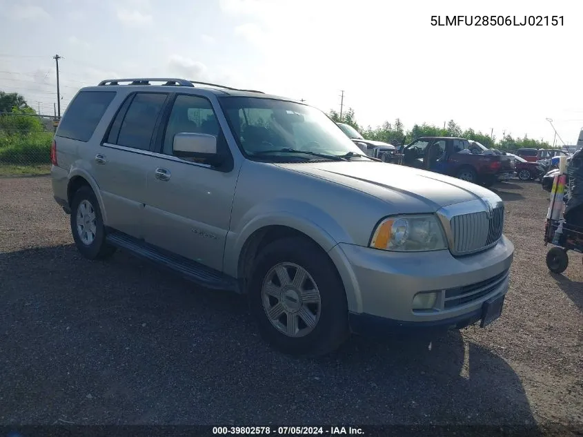 2006 Lincoln Navigator Luxury/Ultimate VIN: 5LMFU28506LJ02151 Lot: 39802578