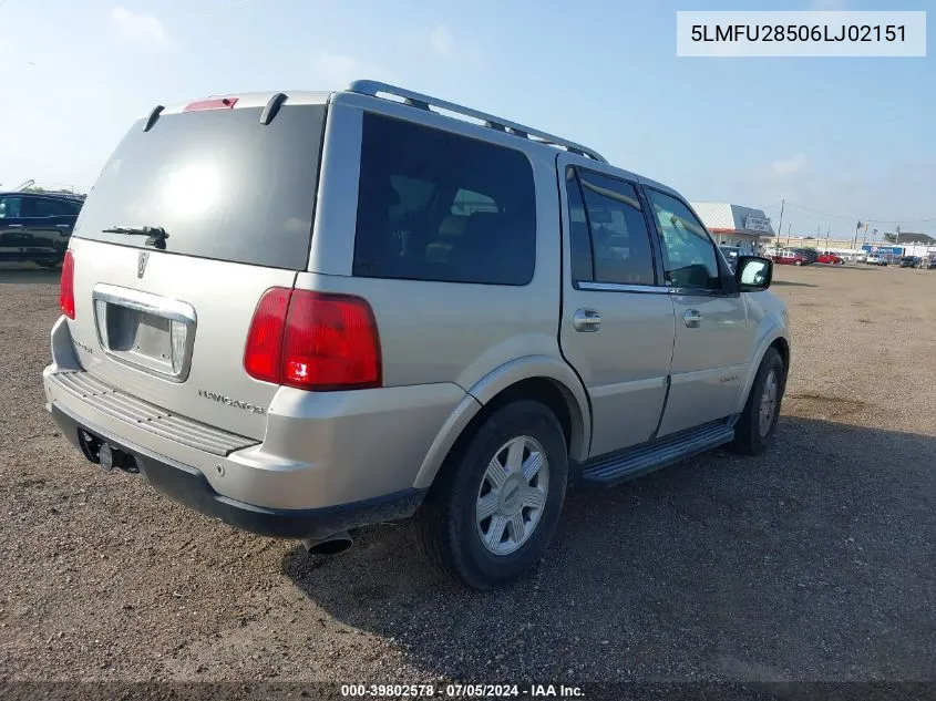 2006 Lincoln Navigator Luxury/Ultimate VIN: 5LMFU28506LJ02151 Lot: 39802578