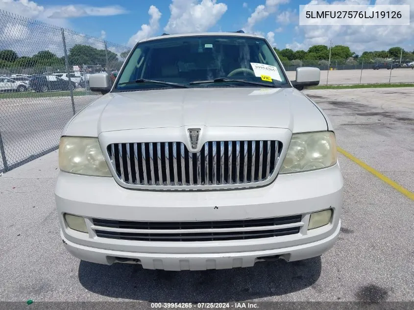 2006 Lincoln Navigator VIN: 5LMFU27576LJ19126 Lot: 39954265